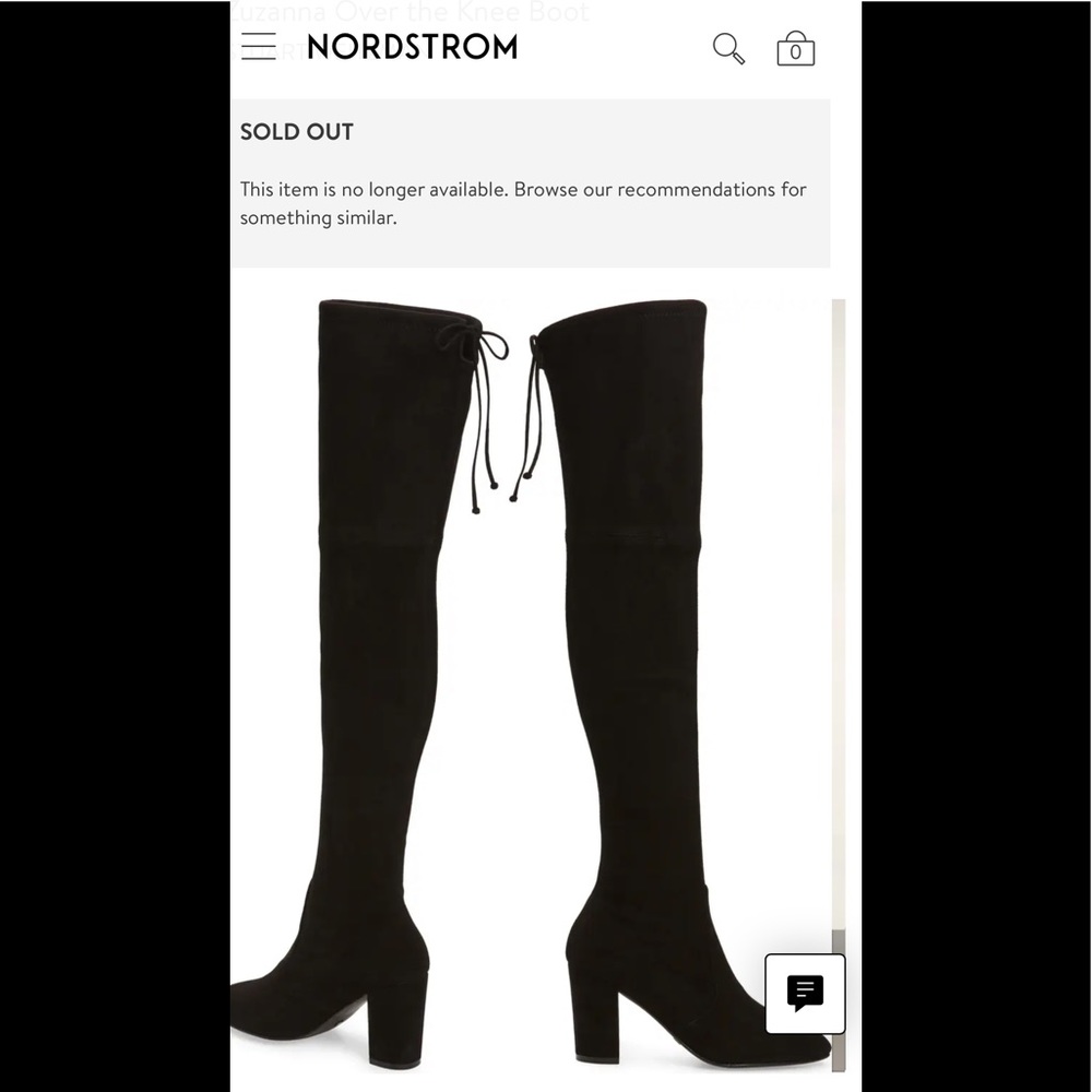Stuart Weitzman Black Suede Over-the-Knee Tie Boots